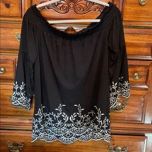 White House black market off the shoulder top